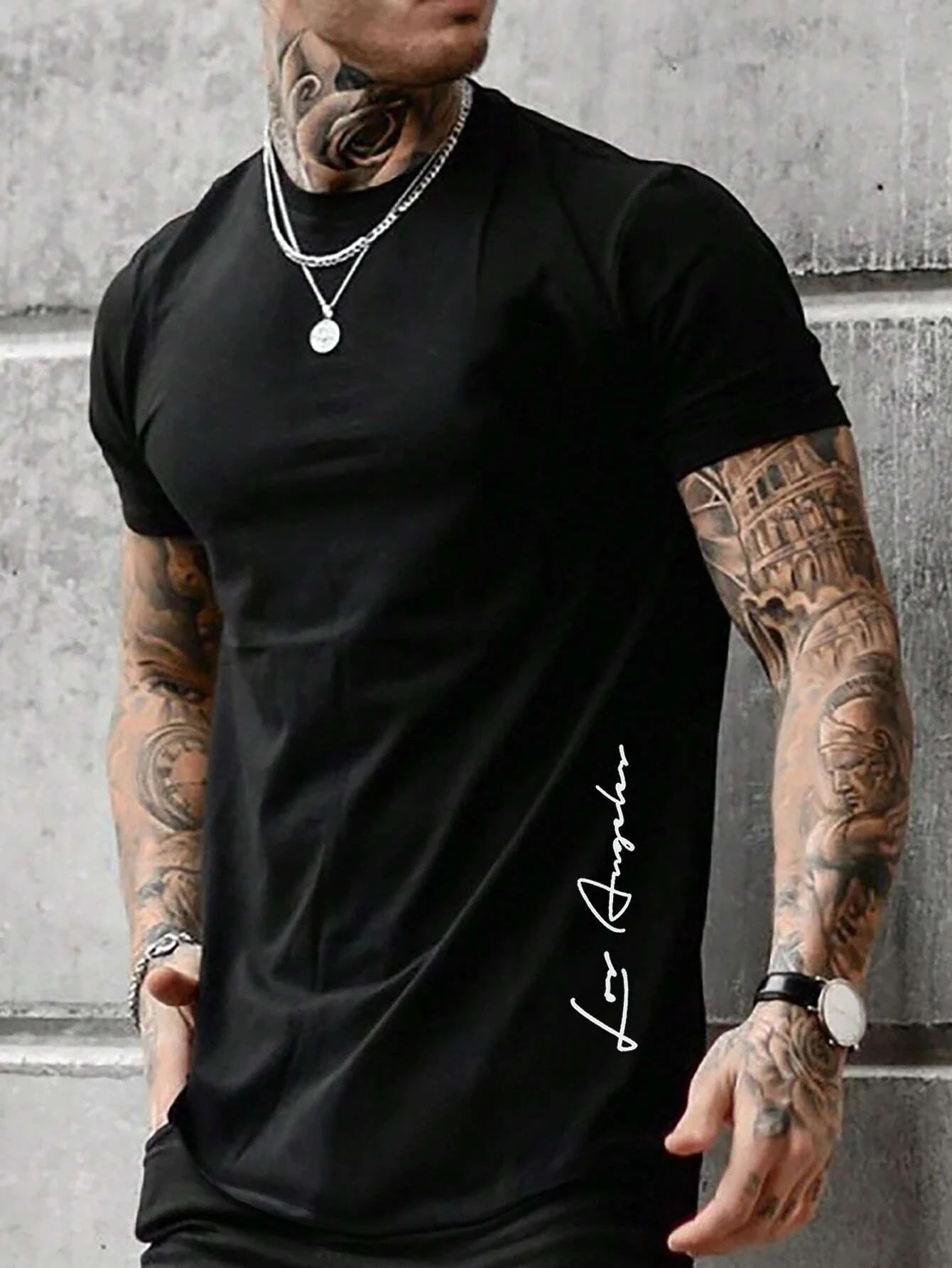 

2025 Men's Cotton T-shirt High Quality Fashion Large Size Top Casual Short Sleeve Street Wear Classic Printing New Product