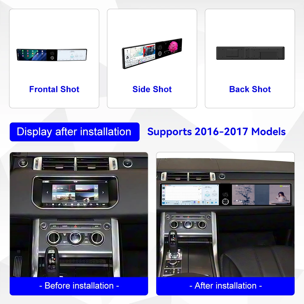 Android Auto For Range Rover Sport 2016 2017 8-Core Dual Screen Interaction Multimedia GPS Navigation Car Radio Stereo Head Unit