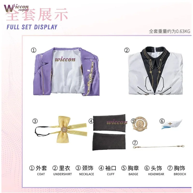 

6'h\b/5;e,8\v,5/Aemeath Cosplay Costume Wuthering Waves School Uniform Outfit Coat Dress Leg Socks Bow Tie Wig JK Unifd;5'b\7/m'