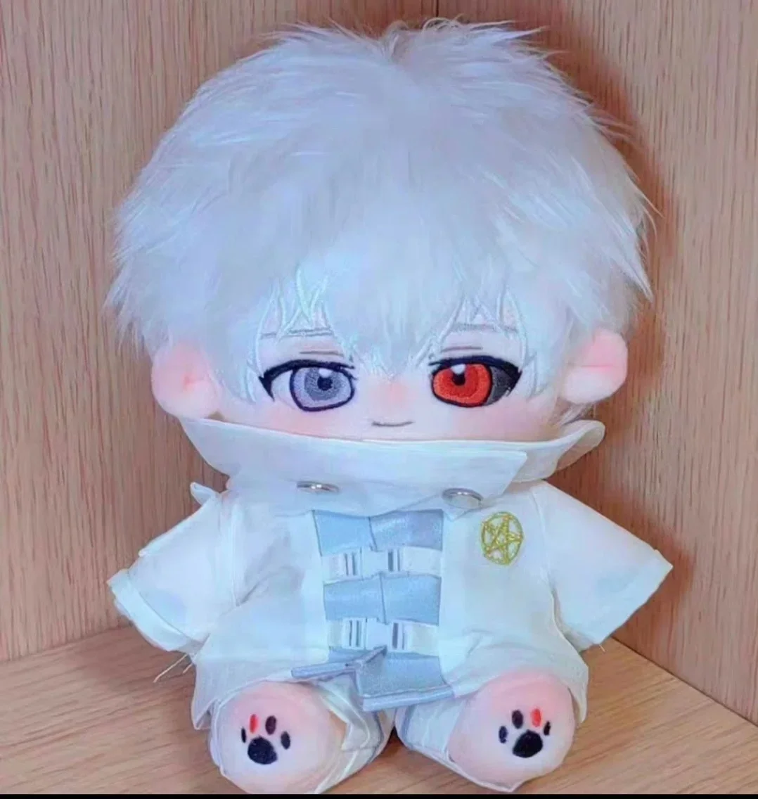 Anime Role Kaneki Ken Monster Cosplay Soft Plush Doll Body Dress Up Cotton Stuffed Plushie Toys Figures Gift 20cm