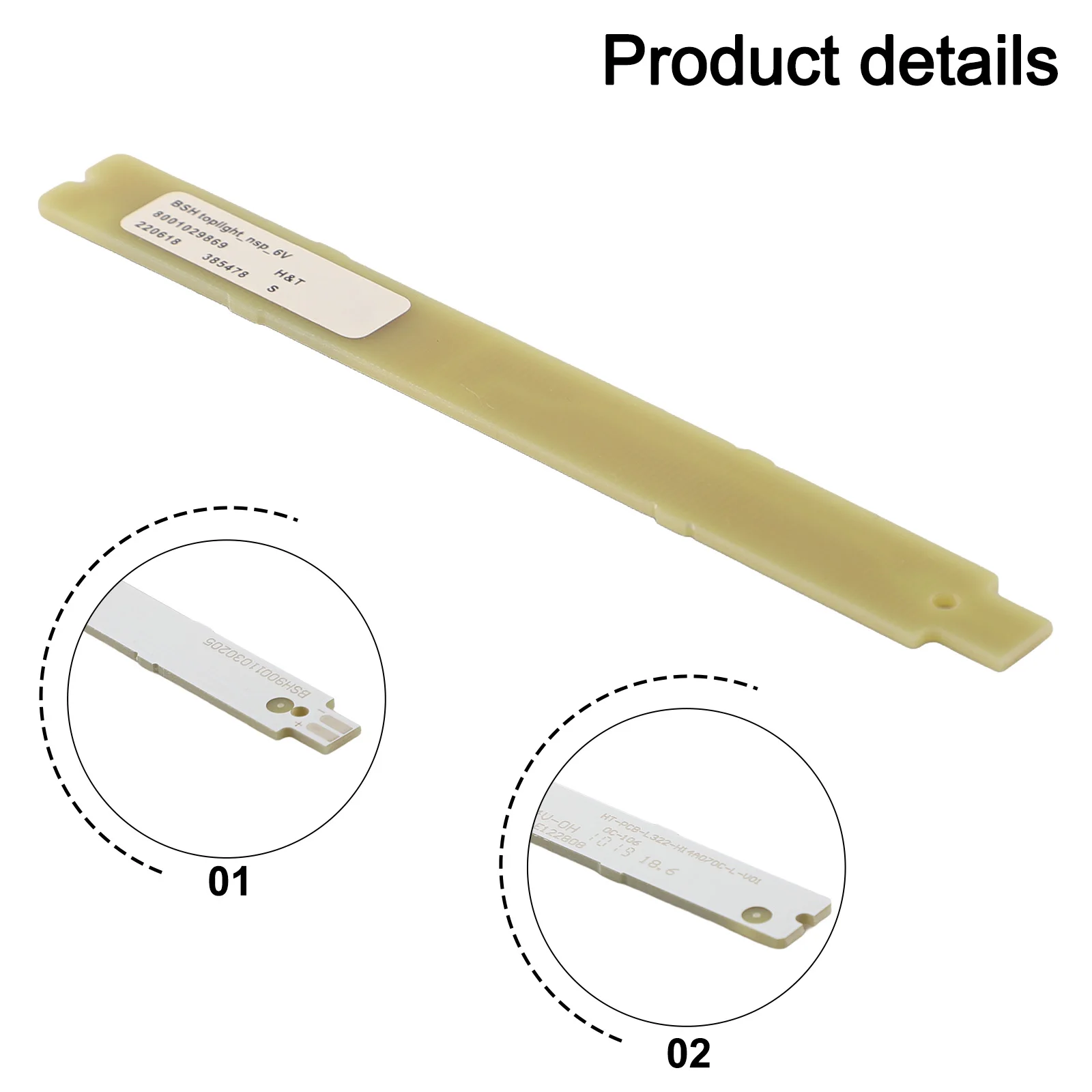 3V LED Light Bar Refrigerator Parts Replacement For Siemens BSH 9001030205 9001069888 Refrigerator LED Light