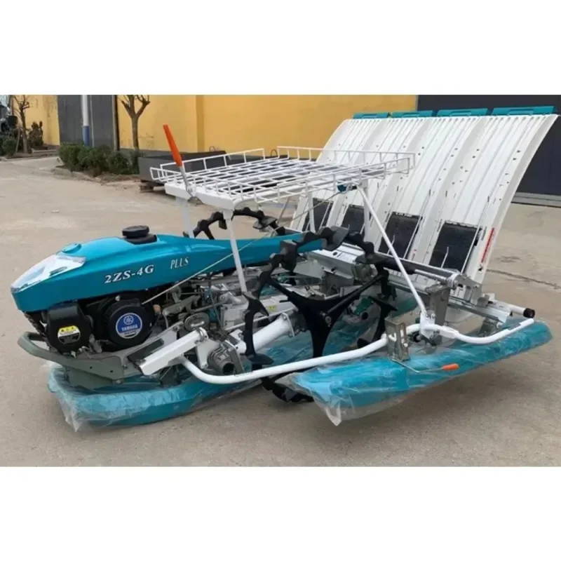 【Hot】Large agricultural fully automatic oline step by step rice transplanter Rice transplanter, rice seedling planting machin