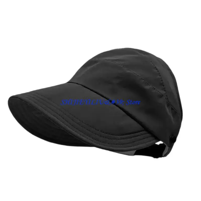 E21F Ponytail Sun Hat Quick Drying Hat Beach Vacation Hat Breathable Sunscreen Hat for Outdoor Activity and Sports