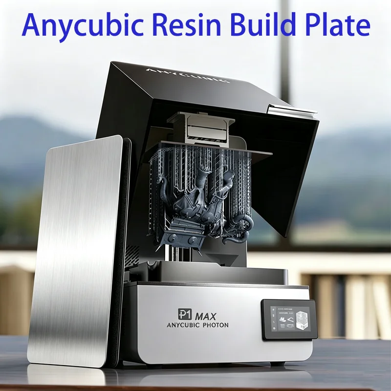 Anycubic Photon P1 Max Resin-Platte ‌ 285,5×214mm Hochwertiges Stahlblech + Magnetische Basis Flexible 3D-Drucker-Plattform