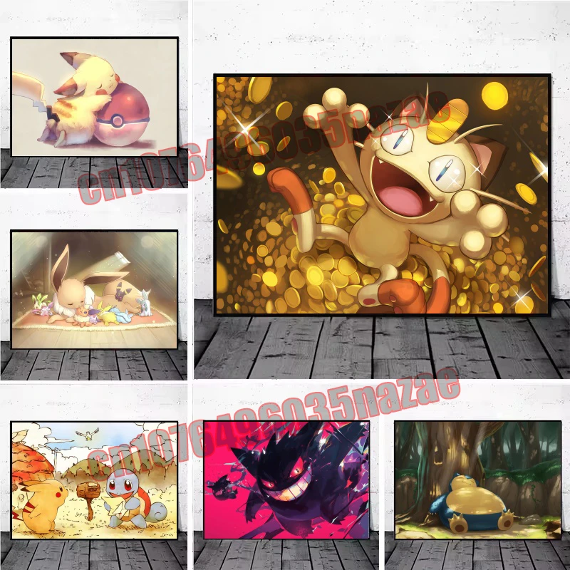 classico-anime-pokemon-bonito-legal-imagem-arte-pintura-em-tela-impressao-cartaz-adequado-para-sala-de-estar-decoracao-presentes