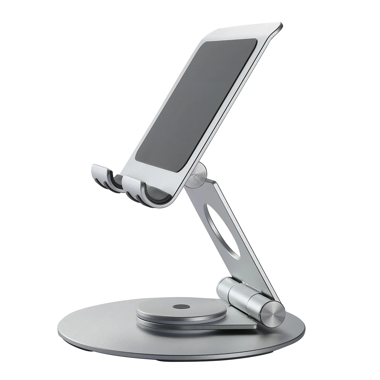 Ergonomic rotation portable foldable adjustable 360 rotating aluminum desktop table pc stand holder