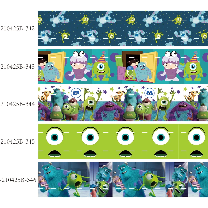 5Yards Monsters Inc Printed 25MM 38MM Disney Grosgrain Ribbon