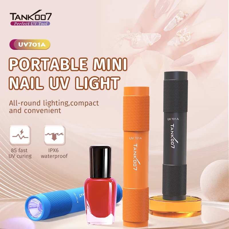 

TANK007 UV701A Mini UV LED Nail Lamp for Gel Nails Handheld UV Light Portable Nail Dryer for Curing Gel Polish Nail Glue Gel