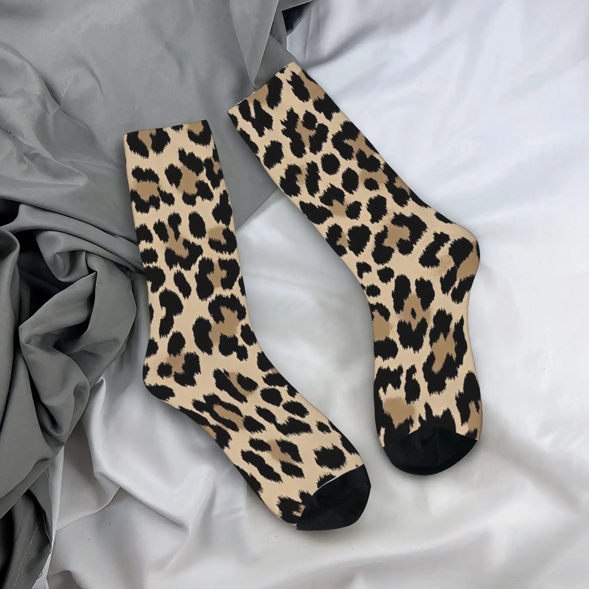 

Leopard Print Socks Graphic Stockings Non Slip Couple Socks Warm Soft Autumn Harajuku Outdoor Socks