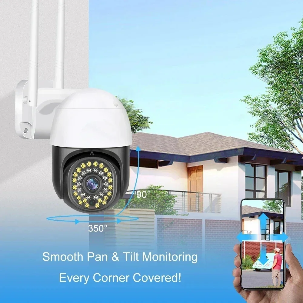 HONTUSEC Yoosee Wifi Camera 5MP Outdoor Waterproof Color Night Vision Security Camera System Auto Tracking Surveillance Cameras