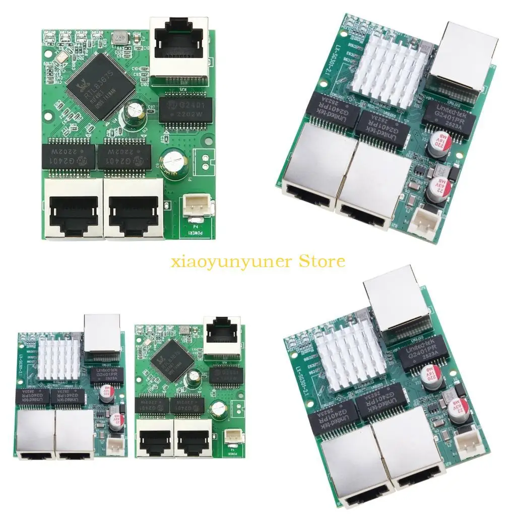 

P9JB 3 Port Full Gigabit Switcher Module Header RJ45 Industrial Internal Transmission Data Board for Home Networking