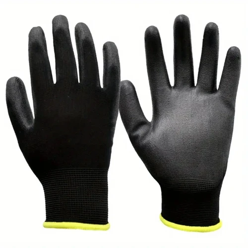 Imagen 2 del producto Guantes de trabajo recubiertos de seguridad de nitrilo Guantes recubiertos de PU y palma Los guantes de seguridad son adecuados para vehículos de construcción y mantenimiento.