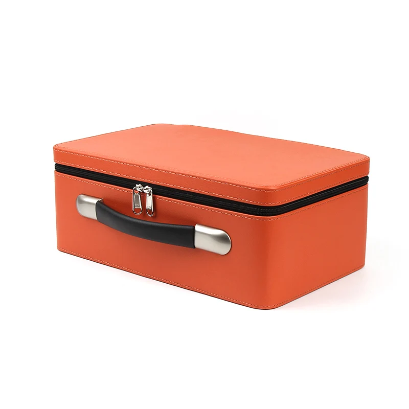 Big Size Jewelry Box Storage Leather Jewelry Boxes Organizer Ring Necklace Bracelet Earrings Velvet Tray Separators Display