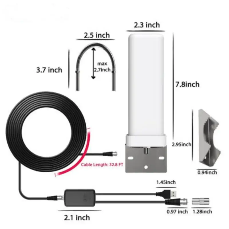 600 Miles HDTV Digital Antenna ABS Signal Amplified TV Antenna Wear Resist HD 4K Digital TV Antenna for HDTV with DAB/FM Radio view 5
