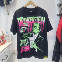 25ss Summer New That's A Awful Lot of Cough Syrup T-shirt Cartoon Man Letter Print Men Women Street Short Sleeve Cotton Tops
