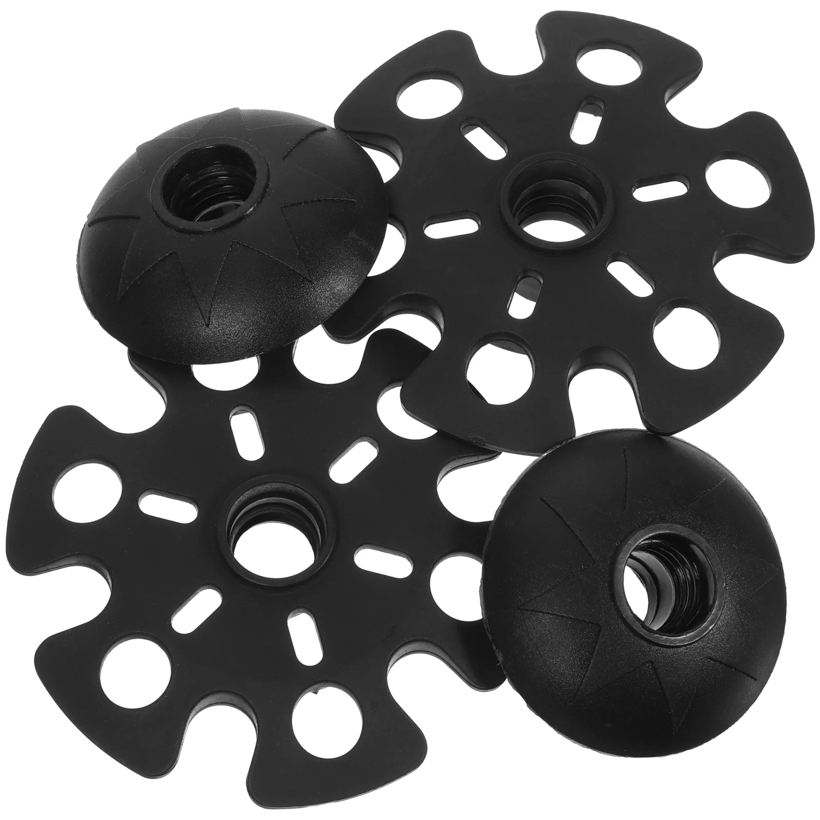 4 Pcs Mud Tray Snow Flake Pad Trekking Pole Tips Rubber Foot Pads Walking Stick Accessories Portable Easy Install Hiking