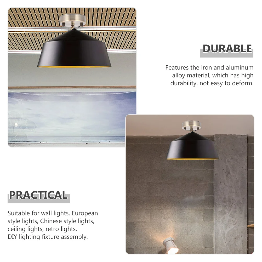 

2Pcs Chandelier Canopy Kit Ceiling Light Plate Durable Iron Aluminum Alloy Easy Assembly Wall Lights Accessory