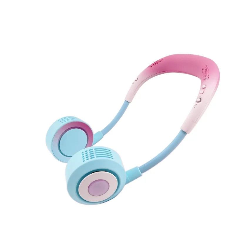 Neck Bluetooth fan two-in-one, portable outdoor cycling fitness, small charging, bladeless long battery life