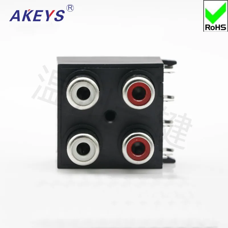 10 pcs AV4-8.4-13A Seal for Four-hole PCB Welded Audio and Video Socket with Eight-legged RCA Seat