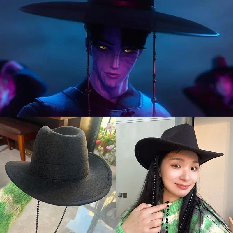 Cartoon Dämon Hunter von KPop Cosplay Saja Jungen Jinu Hut Kleidung Outfits Huntrix's Enemies Halloween Zubehör Karneval Prop