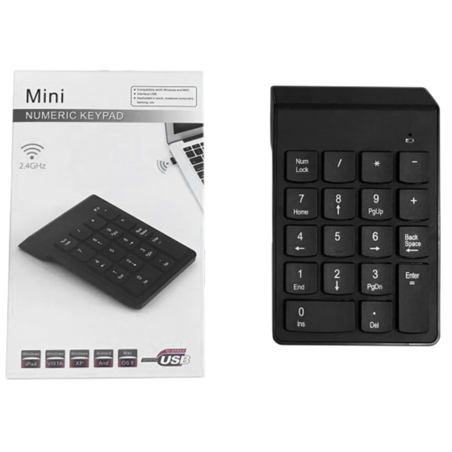 Wireless 2.4 Numeric Keypad 18-Key Bluetooth Keyboard Office Mini Keyboard Suitable for Business Office Workers