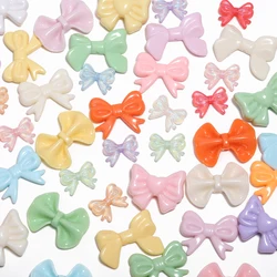 Candy Color Acrylic Bowknot Beads Cute Bow Tie Spacer Charms For Bracelet Handcraft Necklace Findings DIY Jewelry Accessories