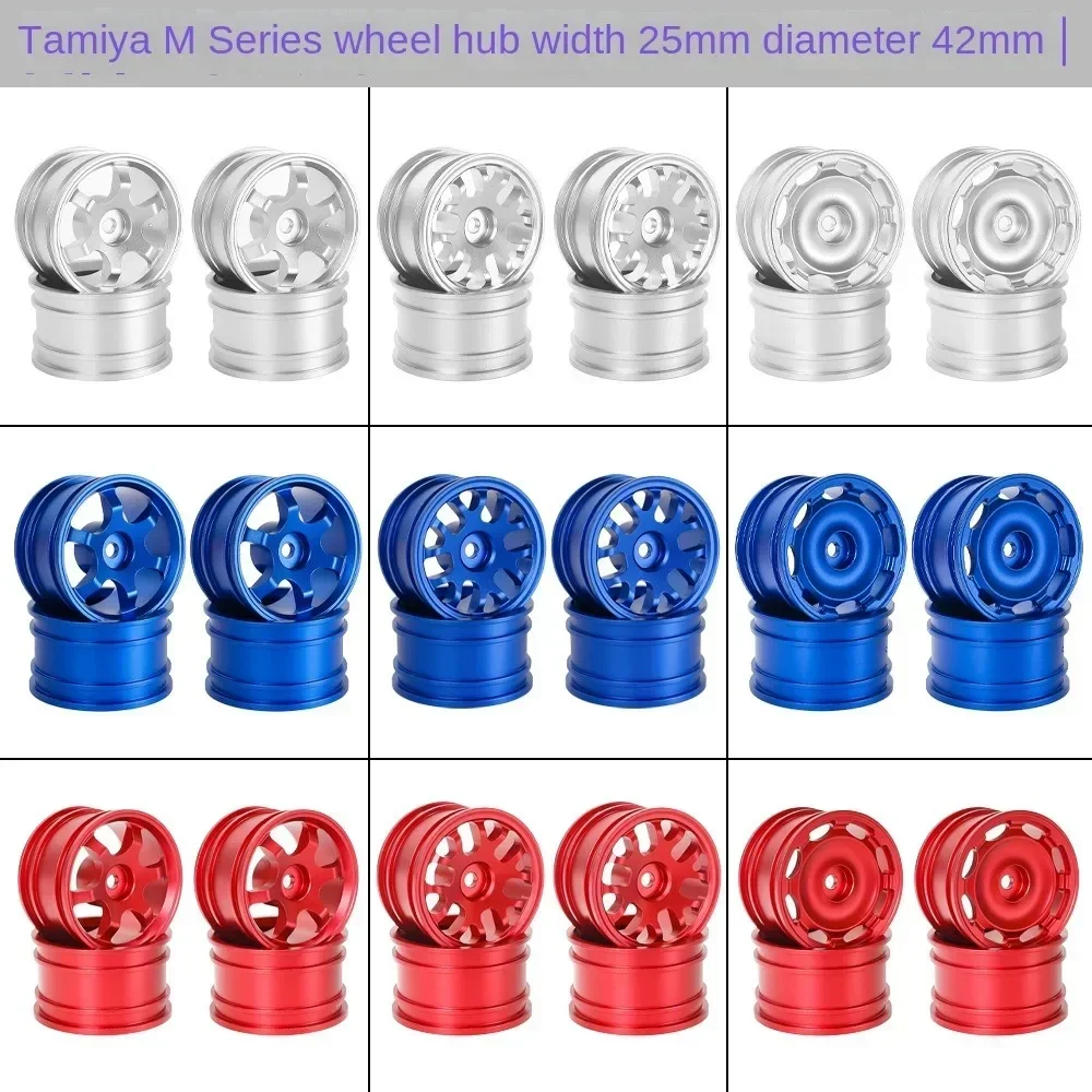 4pcs 42mm 1/10 RC On-Road Drift Racing Car Metal Wheel Rim Wheel Hubs for Tamiya M03 M04 M05 M06 M07 MB-01 XM-01 Upgrade Parts