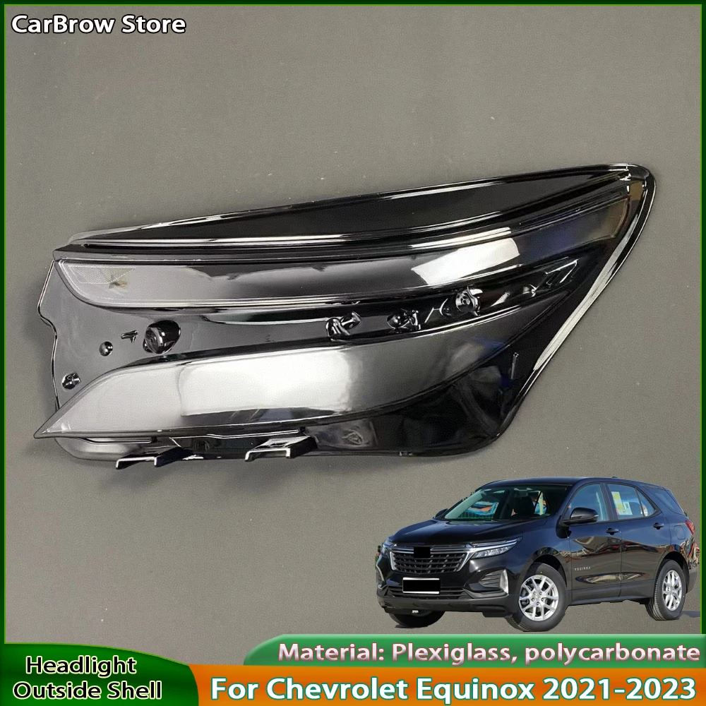 For Chevrolet Equinox 2021-2023 Headlight Lens Protective Cover Front Car light Assembly Components Bulb Dustproof Housing