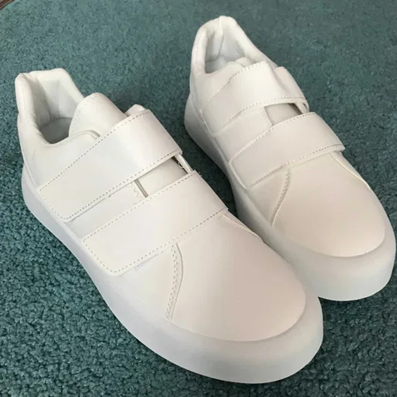 

Men's White Platform Hook Loop Sneakers 2026 Non-Slip Thick Sole Casual Shoes Loafers Board Shoes for Men Fashion Shoes