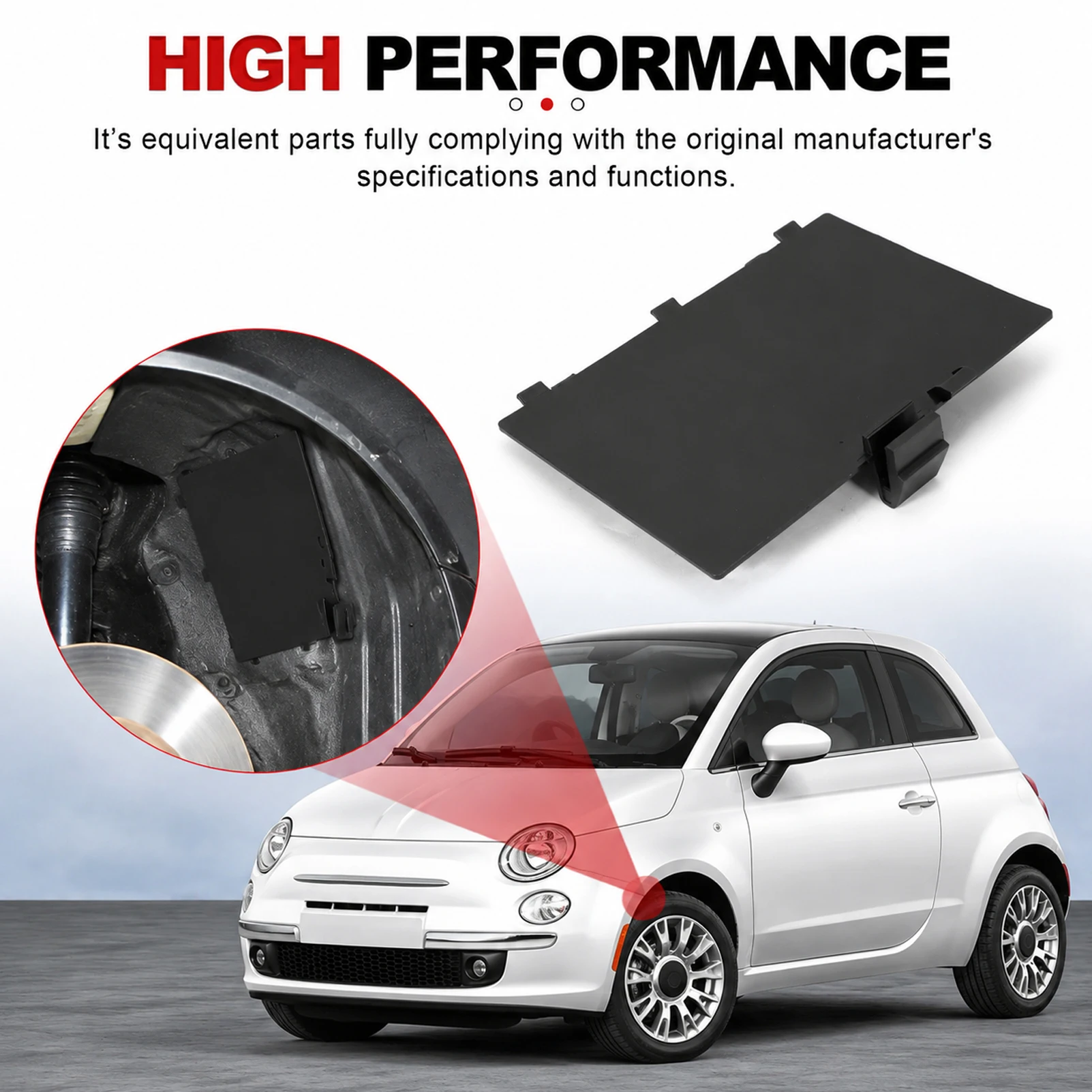 71752114 Car Front Arches Liner Panel Exterior Parts Mudguard Car Wheel Arch Liner Cover Panel for Fiat 500 2007-2020 view 6