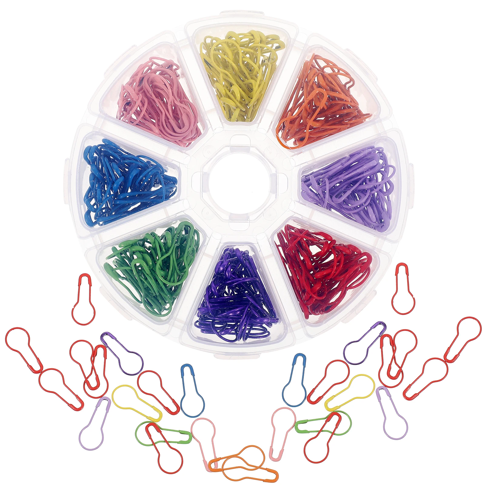 

320 Pcs Assorted Color Metal Gourd Pins Fashionable Clothing Tag Fixing Craft Sewing Gourd Safety Pins Accessories