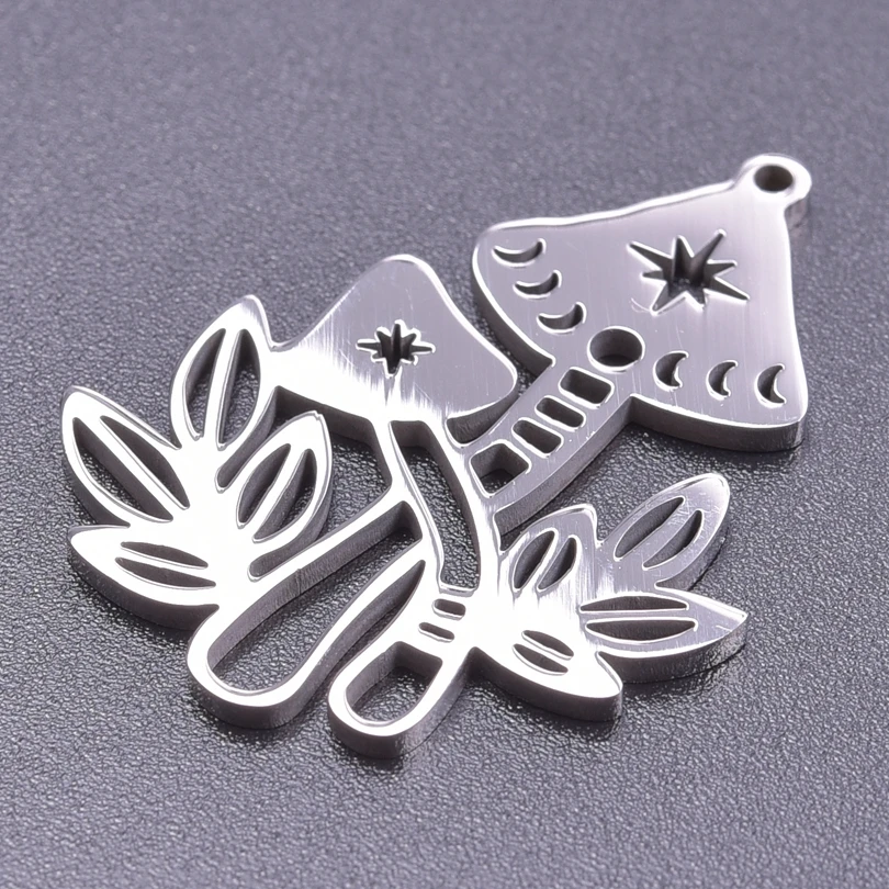 Luna Moon 100% Stainless Steel Charms For Jewelry Making Supplies Curved Month Pendant Silver Color Fashion Charms In Bulk Gifts