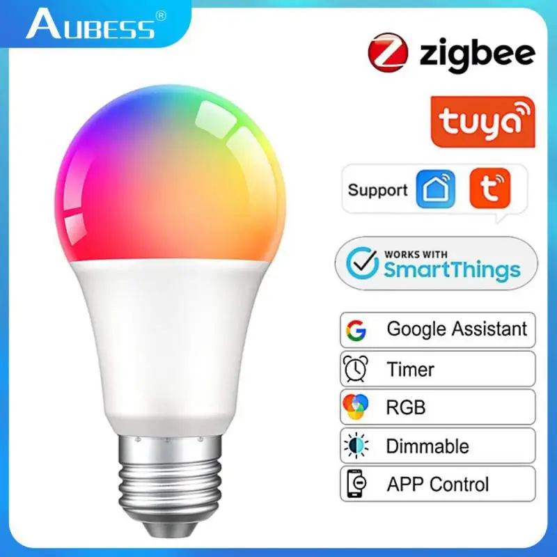 Aubess ZigBee Smart Dimmable Magic Bulb Tuya WiFi 9/12/15/18W E27 RGBCW LED Bulb For Smart Life Alexa Google Home SmartThings