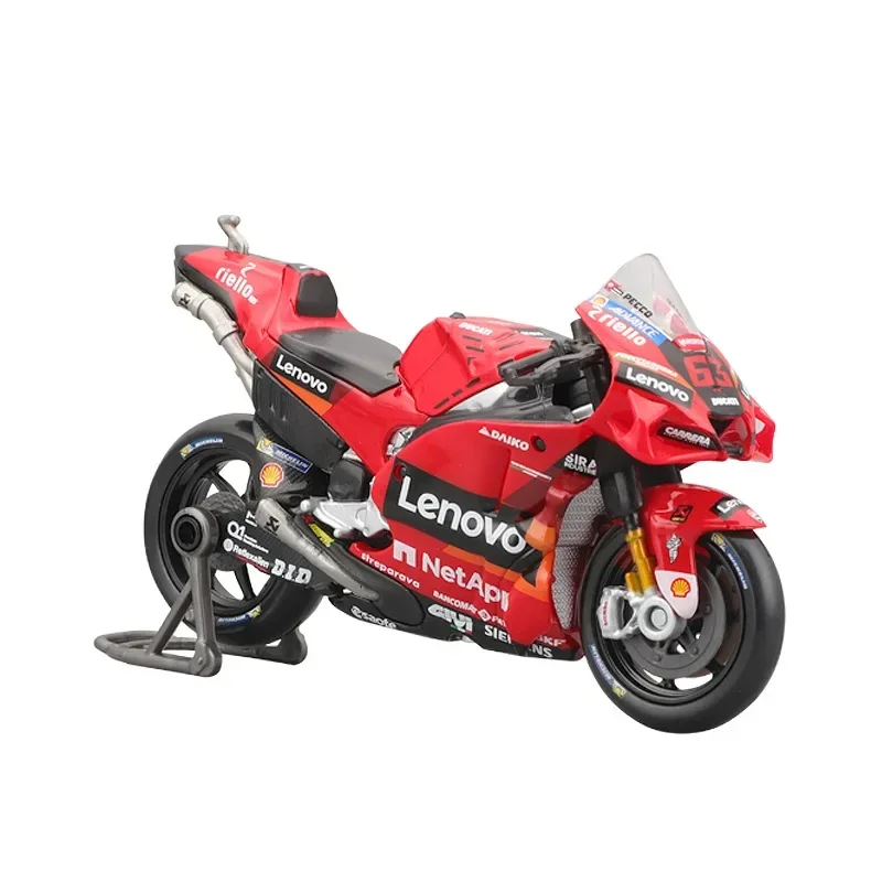 2022 Maisto 1:18 Motorcycle Ducati Lenovo Team #63 Moto Diecast Model Edition Alloy Luxury Vehicle Collection Kids Gift Toys