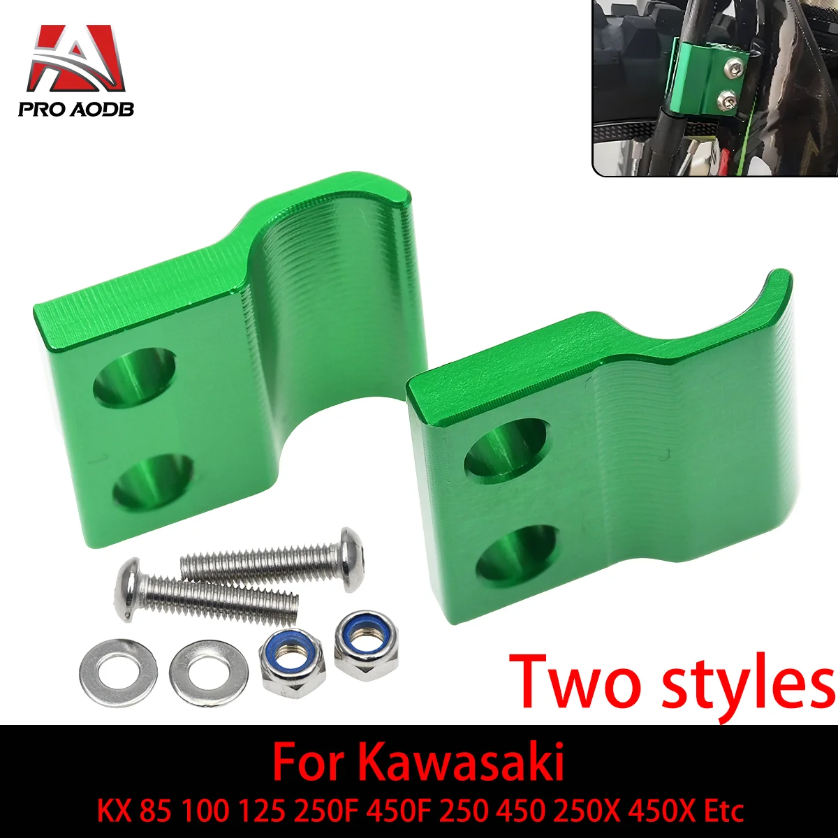 

Motocross CNC front and rear brake oil line clamps For Kawasaki KX 85 100 125 250 450 250F 450F 250X 450X 450R Model Motorcycle