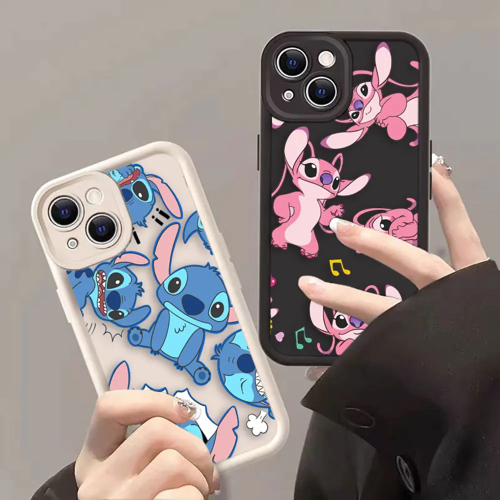 D-Disney Baby Stitch Angel Phone Case For Realme C21Y C30 C31 C33 C35 C53 C55 C63 C65 12 11 8I 7I 5 GT 3 NARZO 50 5G Case Cover