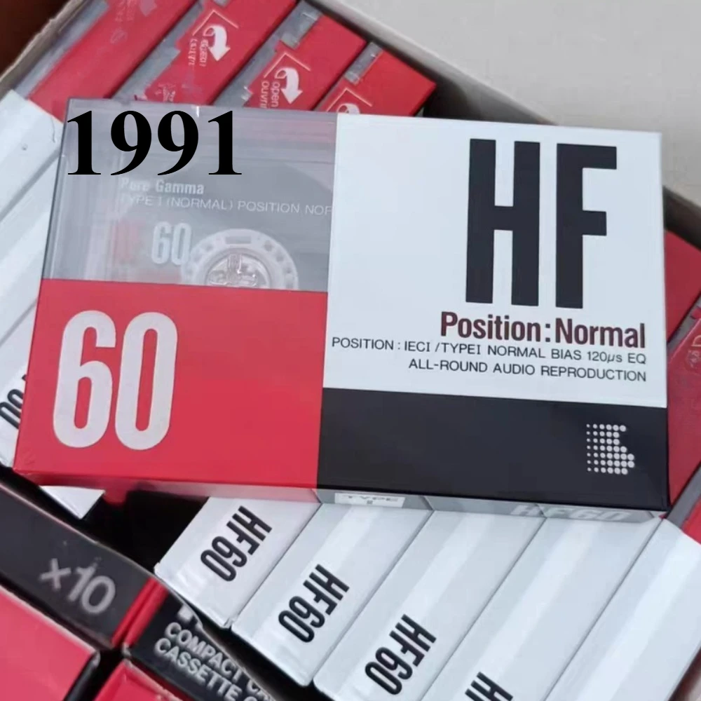 1 pçs 1991 hf60 minutos fita em branco nova alta clareza fita de áudio magnética cassete padrão fita em branco gravador fitas