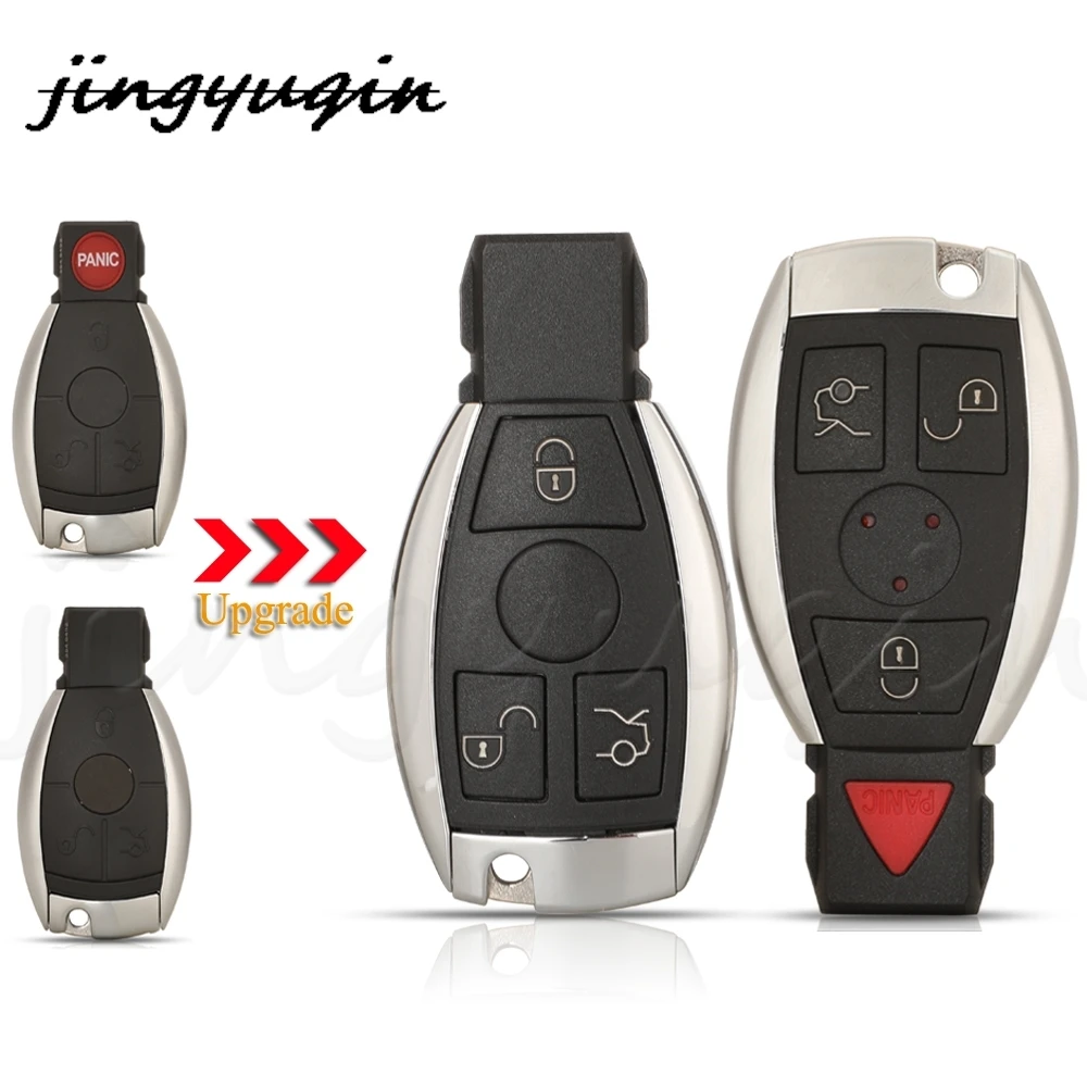 

jingyuqin 3/4BTN NEC Modified Remote Car Key Case Shell For Mercedes Benz NEC C E R S CL GL SL CLK SLK Remote Key Fob