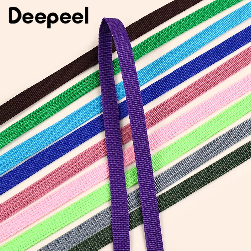 1Rroll=45M 10mm 0.8mm Thick PP Webbing Strap Belt Sling Luggage Bias Binding Band Handbag Straps Braid Ribbon Sewing Accessories