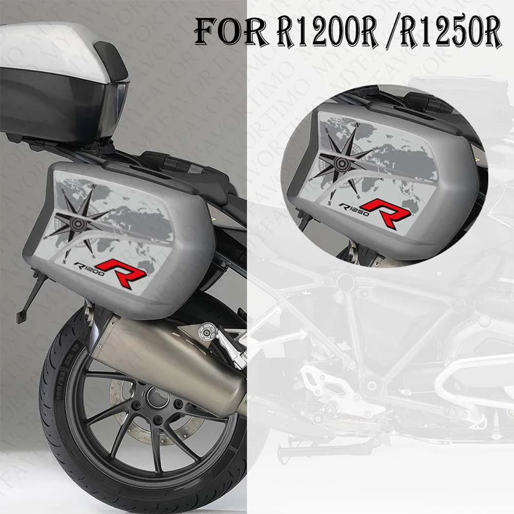 For BMW R 1200 1250 R R1200 R1250 Motorcycle Tank Pad Trunk Luggage Cases Panniers Stickers Decals R1200R R1250R 2021 - 2024