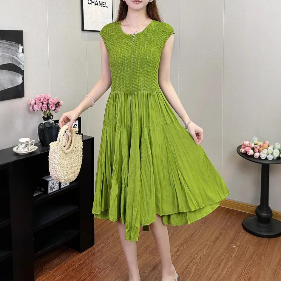 

Miyake Irregular Pleated Dress Women Senior Sense of Spring and Summer Fashion Women 2025 New Loose Slim Pleated Skirt Sub