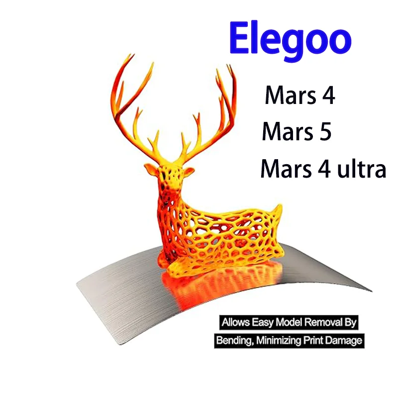 

ENERGETIC Elegoo Mars 5, полимерная пластина 160x96 мм для Elegoo Mars 5 Ultra/Mars 4/Mars 4, стальной лист из магнитной смолы