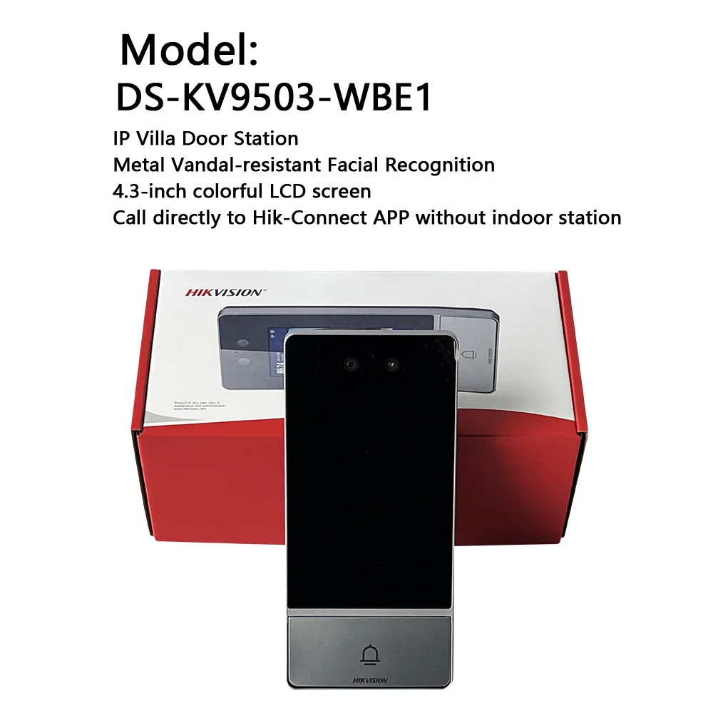 

Hikvision DS-KV9503-WBE1 Комплект IP-видеодомофона Распознавание лиц DS-KH9310-WTE1(B) DS-KH6320-WTE1 DS-KH6350-WTE1 DS-KABV9503-RS