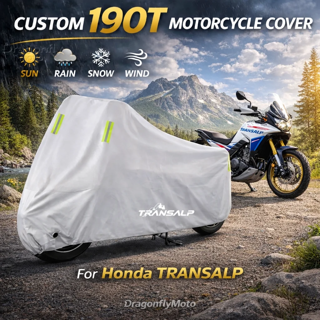 

For Honda XL 750 Transalp XL750 TRANSALP Motorcycle Cover Silver Waterproof UV Rain Dust Sun Outdoor Indoor Protector