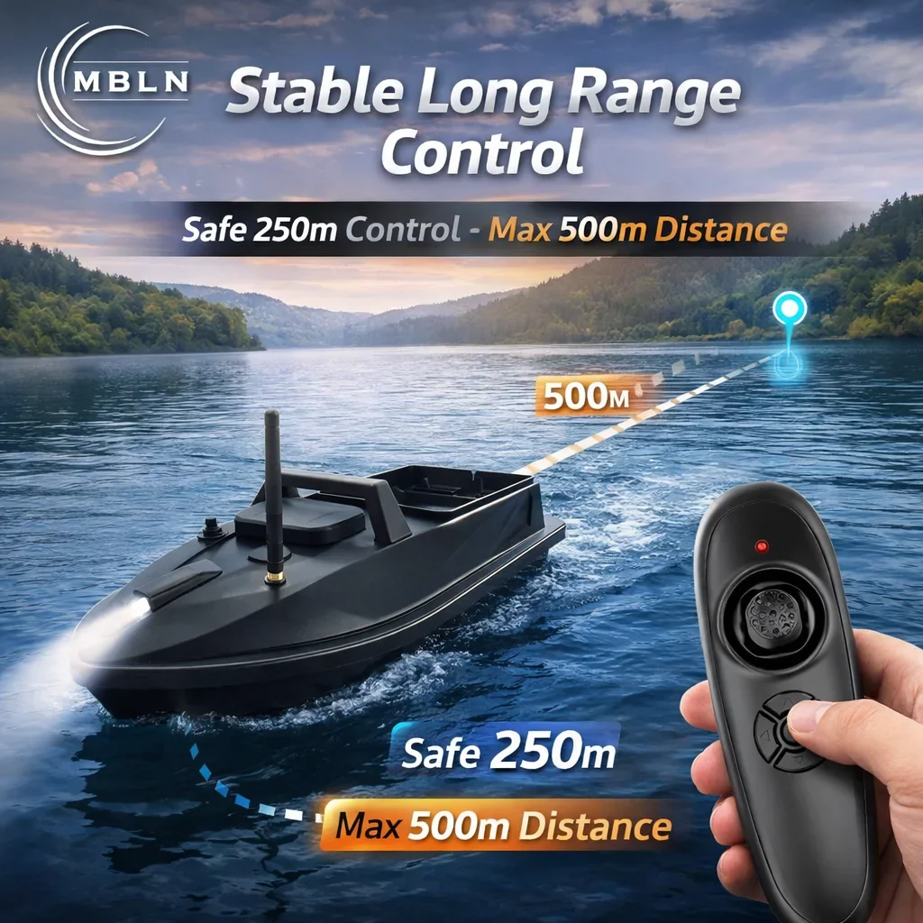Fixed Speed Cruise Remote Control Bait Boat 1.5KG Loading Night Lighting RC Fishing Bait Boat 2.4G Waterproof 500M Nest Boat To