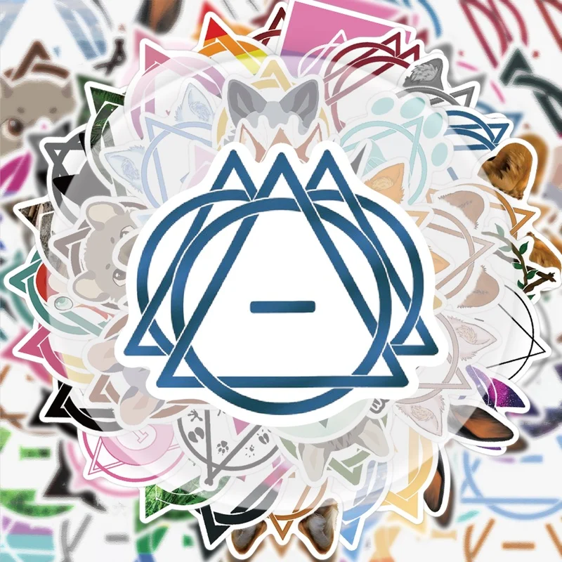 50 ملصقًا ديكورًا على الجدران Therian، شارات لاصقة نابضة بالحياة، أنماط متعددة بدون تكرار، مناسبة لزجاجات المياه وأجهزة الكمبيوتر المحمولة وحقائب السفر وألواح التزلج والقيثارات وديكورات الحفلات