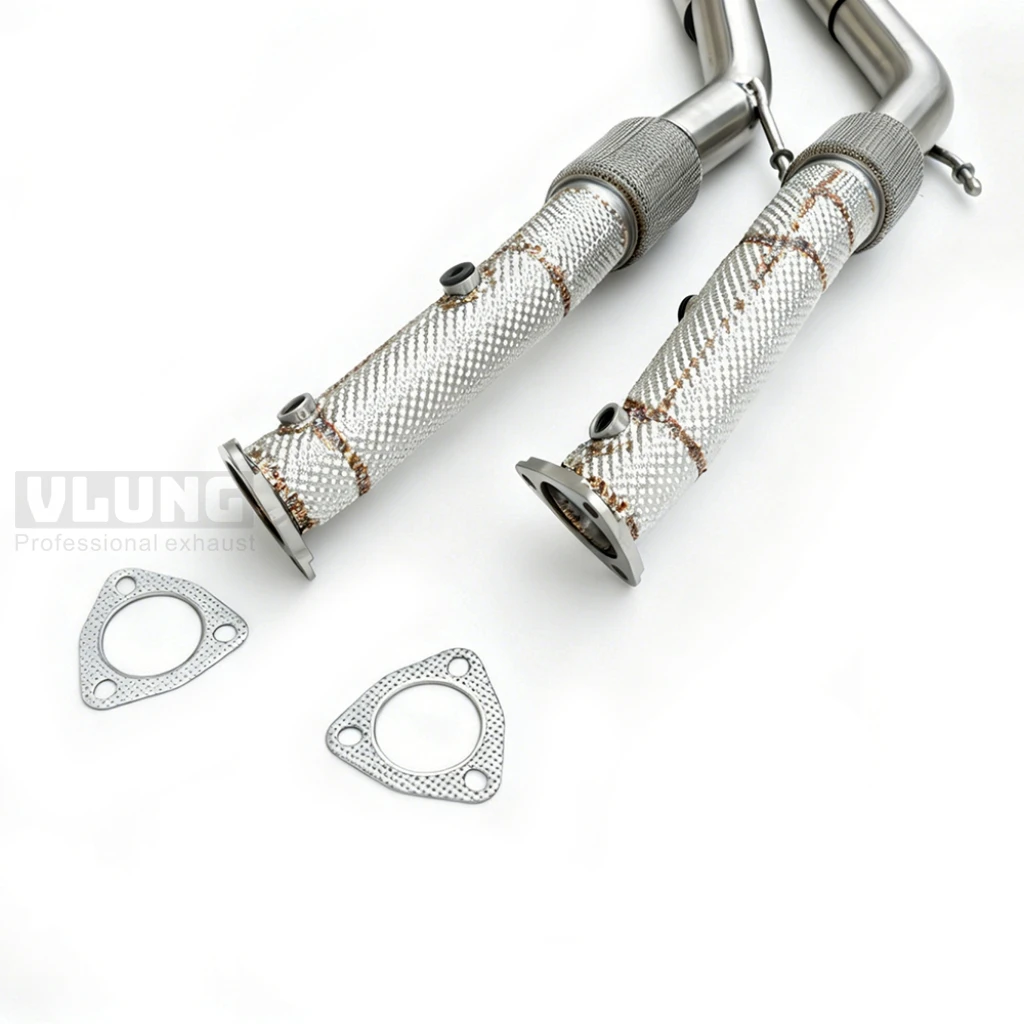 Tubo de Escape de Alto Rendimiento sin Catalizador, de Acero Inoxidable, Sección Delantera, Compatible con VW Passat B6 3.6 2009-2011