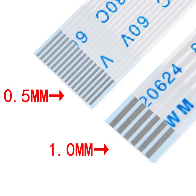 Cavo flessibile piatto da 10 pezzi FFC FPC AWM 20624 80C 60V VW-1 FFC 1.0MM 4/5/6/8/10/12/14/16/18/20/24/26/30 Spille