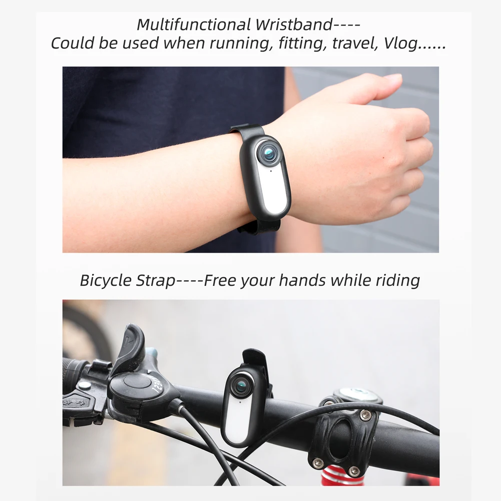 Silicone capa protetora para insta360 go 2 pulseira mochila bicicleta gato colar cinta câmera acessórios