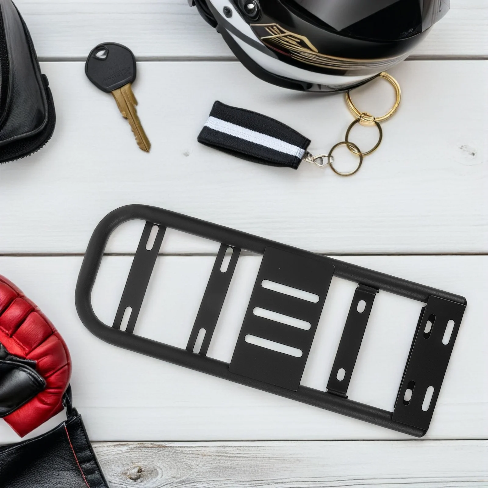 الرف الخلفي للدراجة الكهربائية: إطار شحن ممتد عالي التحمل مناسب عالميًا لتخزين الدراجة الإلكترونية وترقية حامل أمتعة الدراجة النارية #5